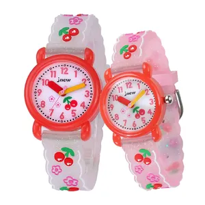 cute gift Pink cherry fruit 3D Waterproof 30M Ultra-thin custom kids watches kids watches cartoon christmas watch for kids