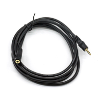 Câble audio de voiture 3,5 mm Aux vers 2 RCA HiFi OFC mâle-mâle avec gaine en PVC pour moniteur d'ordinateur et lecteur DVD