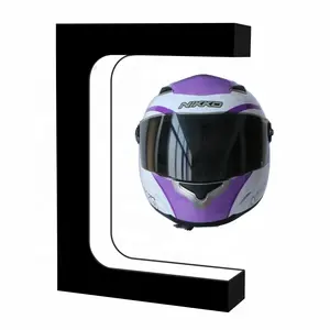 Magnetic floating helmet display with Specializing in the production Customized logo