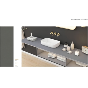 Losa de piedra sinterizada negra de lujo con brillo, 800x2400mm, 15mm, baldosas de porcelana para decoración moderna del hogar - Product Image 2