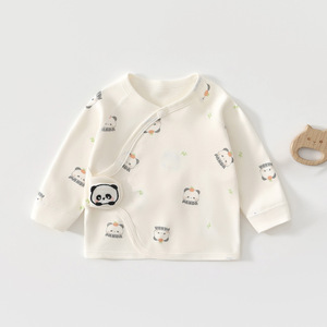Camiseta de Manga Larga para Bebé, Algodón, Estilo Monje, Primavera Otoño, Unisex, Talla 52, Clase A - Product Image 1