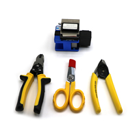 Peralatan Kabel Serat Optik FTTH OEM ODM, Kit Alat Optik Power Meter Cleaver VFL, Perlengkapan Kabel Serat Lengkap untuk Penggunaan FTTH FTTR