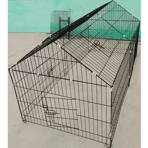 Chenil d'intérieur personnalisé pour chien avec revêtement en poudre/Cages pour animaux de différentes tailles/Cages pliables en métal en acier inoxydable pour animaux de compagnie/