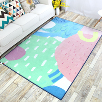 Tapis rond Heimbach Majestic Unicorn Royal pour enfants, en polyester rose, tapis en plastique pour filles, pour utilisation en extérieur et sur la plage