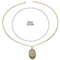 Colgante Ovalado de Acero Inoxidable con Caligrafía Árabe Islámica de Alá para Eid, Joyería de Moda, Collares con Dije del Corán, Venta al por Mayor
