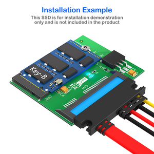 M.2 لـ SATA sd إلى SATA III محول بوصة NGFF M.2 بطاقة توسيع مفتاح-B لسطح المكتب/اللابتوب/اللابتوب/كما مادة - Product Image 5