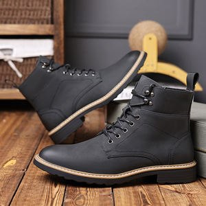 Zapatos de Hombre Personalizados, Botas de Seguridad con Punta Redonda de Cuero, Botas Casuales de Cuero Genuino de Calidad para Hombre, Botas de Moda Masculinas - Product Image 2