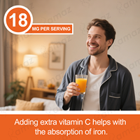 Complément Nutritionnel Amaz OEM Marque Privée : Gommes Végétaliennes au Fer et Vitamine C pour Renforcer le Système Immunitaire