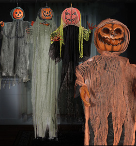 Suono luminoso <span class=keywords><strong>Bar</strong></span> casa stregata luce colorata decorazione di Halloween controllo vocale <span class=keywords><strong>zucca</strong></span> 3M grande appesa fantasma - Product Image 3