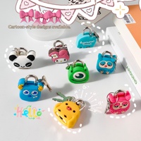 Mini cadenas créatif en acier inoxydable, motif dessin animé, super mignon et adorable, pour la maison, bagages, style coréen