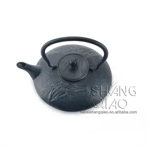 टिकाऊ 0.8L Enameled कच्चा लोहा चायदानी स्टेनलेस स्टील तर करने वाला बांस चाय की केतली