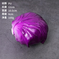 Modèle de mousse d'emballage artificiel de chou violet chinois de faux légumes réalistes accessoires décoratifs articles d'affichage