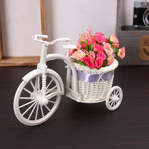 Bicycle Weaving <strong>Flower</strong> <strong>Basket</strong> Simulation <strong>Flower</strong> <strong>Basket</strong> <strong>Flower</strong> Arrangement Plastic Cane Weaving <strong>Basket</strong> - Product Image 5