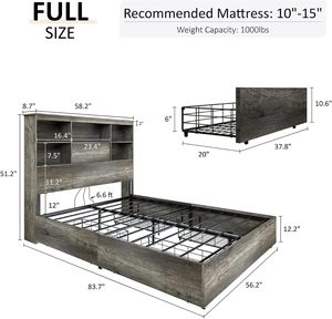 Lussuoso telaio del <span class=keywords><strong>letto</strong></span> con led USB ricarica <span class=keywords><strong>singolo</strong></span> doppio doppio Full Queen King Size piattaforma letti in legno con <span class=keywords><strong>cassetti</strong></span> di stoccaggio - Product Image 6