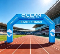 Arche gonflable personnalisée pour les agences de publicité, affichage d'entrée imprimé sur mesure pour les courses, les festivals et les événements