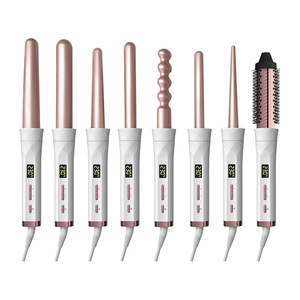 Curling <b>Iron</b> Set <b>8</b> In 1 Interchangeable Barrels Led Display Electric Hair Styler For Women With Multiple Attachments - Product Image 3