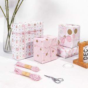 Premium reciclado personalizado impreso niños fiesta de cumpleaños regalo de lujo embalaje personalizado para papel de regalo - Product Image 4