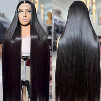 Perruque SDD en cheveux naturels vietnamiens bruts, ultra-lisses, avec frontal en dentelle suisse HD, double densité, cuticules alignées