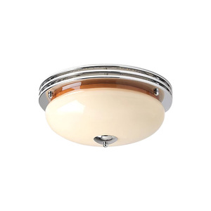 Lámpara de Techo Vintage Estilo Bauhaus Retro, Cristal Crema en Forma de Tartaruga, LED, Cableada, con Interruptor, para Dormitorio o Estudio - Product Image 3