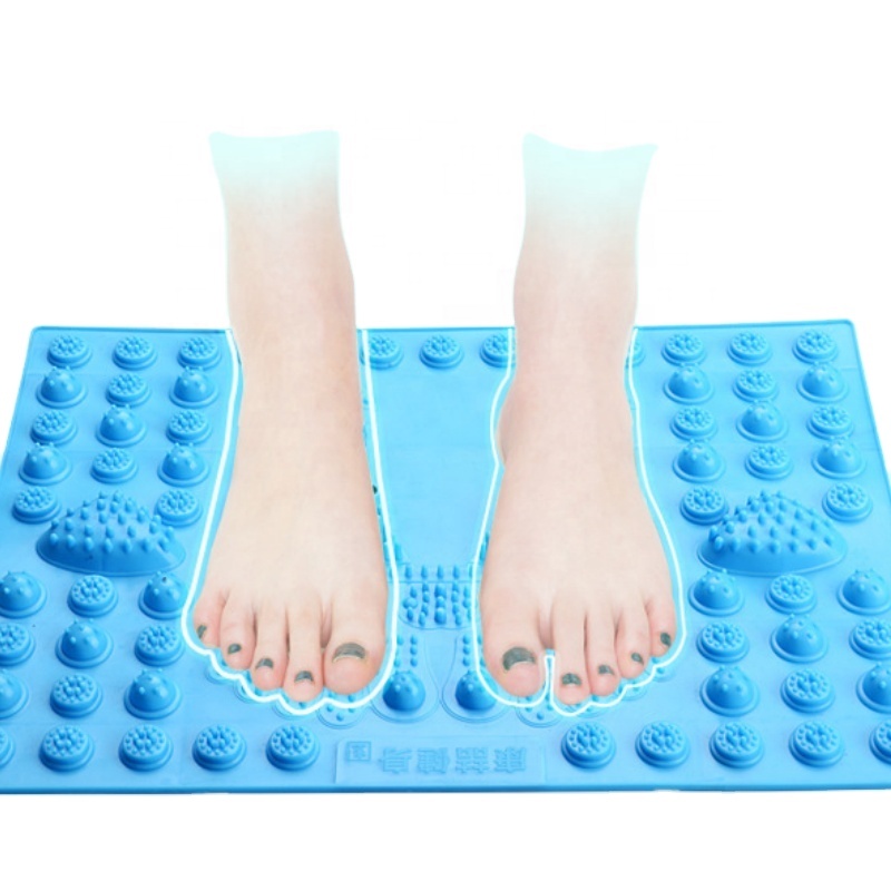 Bathroom Mat Yoga Outdoor Game Reflexology Plate Cushion TPE Pads Shape Magnetic Shiatsu Foot Acupressure Massage
