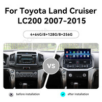 MOOKAKA 12.3" Android Car Stereo untuk Toyota LC200 2007-2021 Wireless CarPlay dengan 8-Core 4G SIM QLED Plug & Play Smart Head Unit