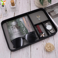 Commode Vintage Organisateur Montre Valet Plateau Table de Nuit pour Hommes Accessoires Accessoire de Bureau