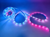 Bande LED flexible programmable DC12V 5050 RGBIC adressable Ws2811, 30 LED/m, avec contrôle par application/télécommande, pour affichages de fête