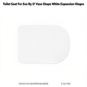 Asiento de inodoro para Eos By O, forma de florero, blanco, con bisagras de expansión - Product Image 3