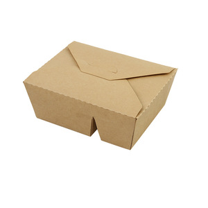 Boîte à lunch jetable en papier kraft écologique, récipient d'emballage à emporter pour <span class=keywords><strong>livraison</strong></span> de <span class=keywords><strong>fast</strong></span>-<span class=keywords><strong>food</strong></span> - Product Image 5