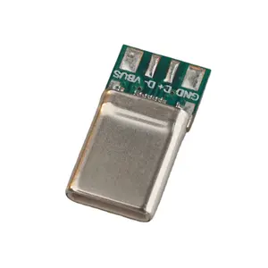 Konektor USB C Supply Super Cepat Tipe C 2.0 dengan Colokan 16 Pin 56K Tembaga Konduktivitas Tinggi
