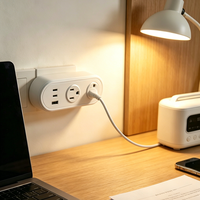 Duvara Monte Edilebilir Aşırı Gerilim Koruyucu 360 °   Döndürülebilir AC Priz PD 20W USB C Hızlı Şarj 2USB-A 2USB-C Ev Ofis Mutfak için