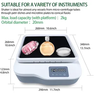 Equipamento de laboratório Plástico ABS para Liquid Shaking Mixing silencioso shaker orbital LED Digital Display Digital Orbital Shaker