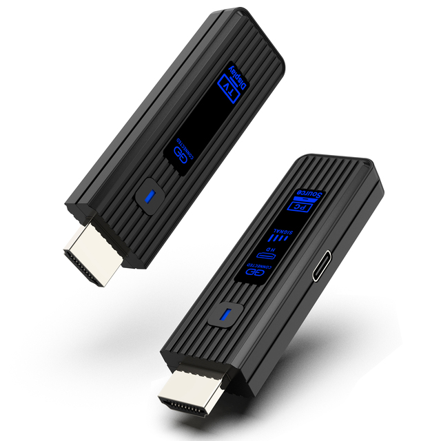 2026 50M 5Ghz 1080P Wireless HDMI Extender Low Latency Plug and Play Audio Video Transmitter Receiver with LED display
