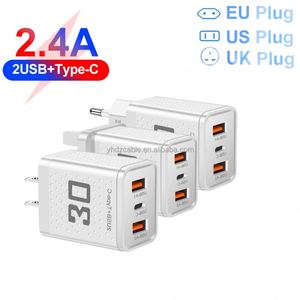 2 USB <b>Type</b>-<b>c</b> Fast Charger Mobile Phone EU/US/UK Plug Wall <b>Adapter</b> Charging Travel Chargers for Samsung - Product Image 5