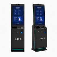 Kiosque de paiement interactif de 27 pouces pour commande automatique et publicité, terminal d'intérieur avec SDK, boîtier métallique sur pied, OS Android/Windows