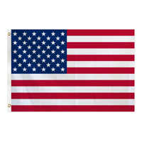 Drapeau américain 3x5 pieds pour extérieur, drapeau américain brodé avec étoiles brodées, rayures et 2 œillets en laiton, drapeau américain 50 étoiles