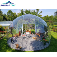 Glamping Tente dôme géodésique transparente de luxe en PVC étanche 5m/6m/7m à vendre