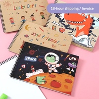 Cuaderno de Dibujo Personalizado con Cubierta de Dibujos Animados de Dinosaurios Pequeños, Encuadernado en Espiral A4, Papel Resistente para Dibujar
