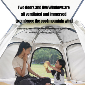 Portable Folding <b>Sunscreen</b> Hexagonal Outdoor Automatic Thickening Rain Park Tent Four-season One Bedroom Oxford Fabric - Product Image 5