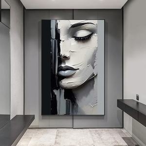 Pinturas al Óleo Realistas de Retratos en Tela, Arte de Pared con Textura para Decoración del Hogar, Arte de Pared Comercial - Product Image 3