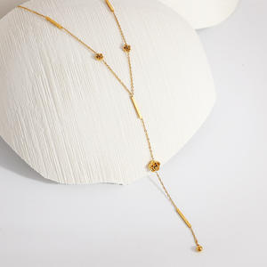 Collar en Forma de Y de Acero Inoxidable, Chapado en Oro de 18K, Diseño de Estrella, Joyería de Moda para Fiestas - Product Image 3