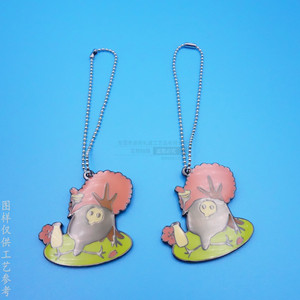 Etiqueta Colgante Metálica con Personaje de Anime, Aleación de Zinc Dorada, Forma Especial, Adorno de Moda para Interiores - Product Image 3