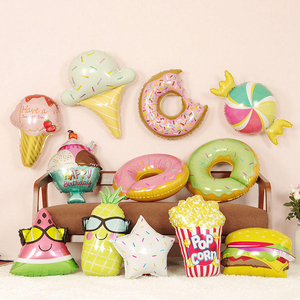 Globos de Aluminio con Forma de Comida al por Mayor BLN, Set de Globos de Mylar de Comida: Donut, Pizza, Hamburguesa <span class=keywords><strong>para</strong></span> Decoraciones de Fiestas Temáticas de Comida y Photo Booth - Product Image 2