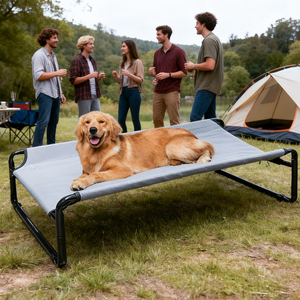 Kapalı kullanım için çıkarılabilir kapak su geçirmez köpek yatağı ile çevre dostu Modern büyük nefes alan örgülü kumaş - Product Image 1