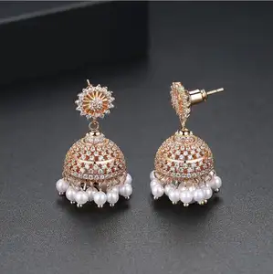 מסורתי בוליווד סגנון Kundan אבנים הודי עגיל תכשיטים