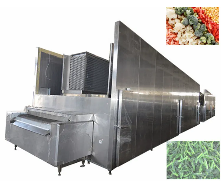 Hızlı dondurma işleme makinesi dondurulmuş sebze ve meyve üretim hattı