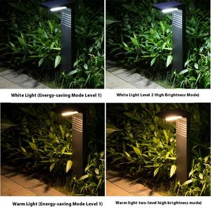 Moderne schwarze Solar-Rasen leuchten für den Außenbereich ABS IP65 Wasserdichte Gartenweg-Auffahrt LED-Solar weg leuchten - Product Image 3