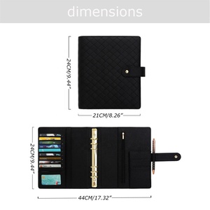 Yihe Best Selling 12-Colored A5 <strong>Quilted</strong> Pebble Leather Budget <strong>Binder</strong> 35MM Gold Ring Agenda Planner/Cover for Filing Products - Product Image 4