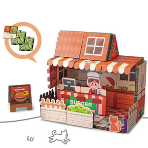 <b>Plastic</b> Children's Magnetic Building <b>Blocks</b> Hamburger Shop Educational Early Learning Sticker <b>Block</b> Set - Product Image 6