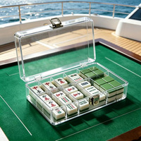 Présentoir à Mahjong en Acrylique Épaissi Prix Usine, Boîte Transparente en Acrylique Poli pour Décoration Maison et Salle de Jeu